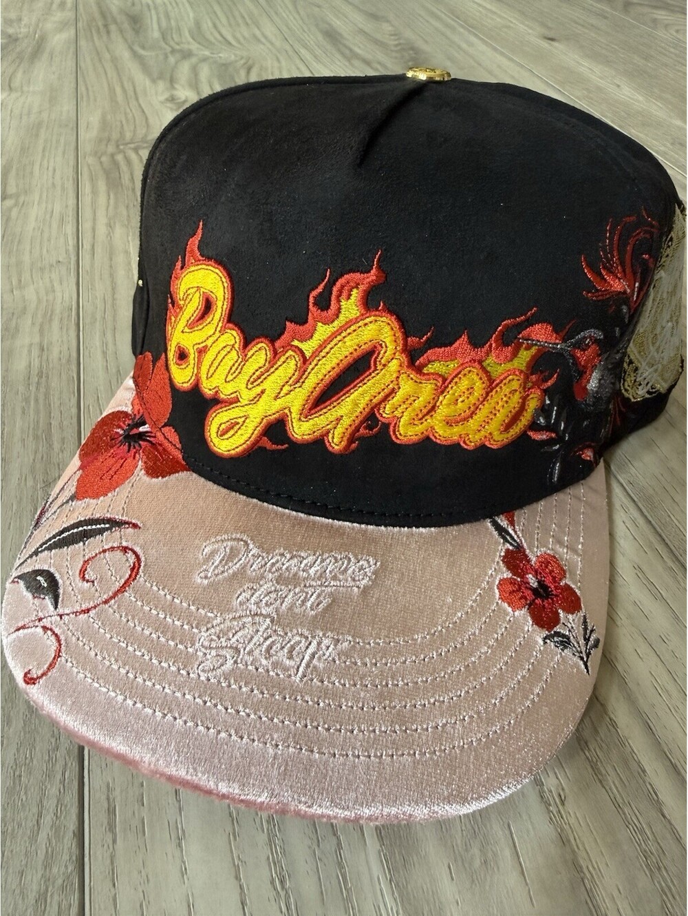 DVNIEL LUU Dreams Dont Sleep Bay Area Flames RARE SnapBack Hat Embroidered